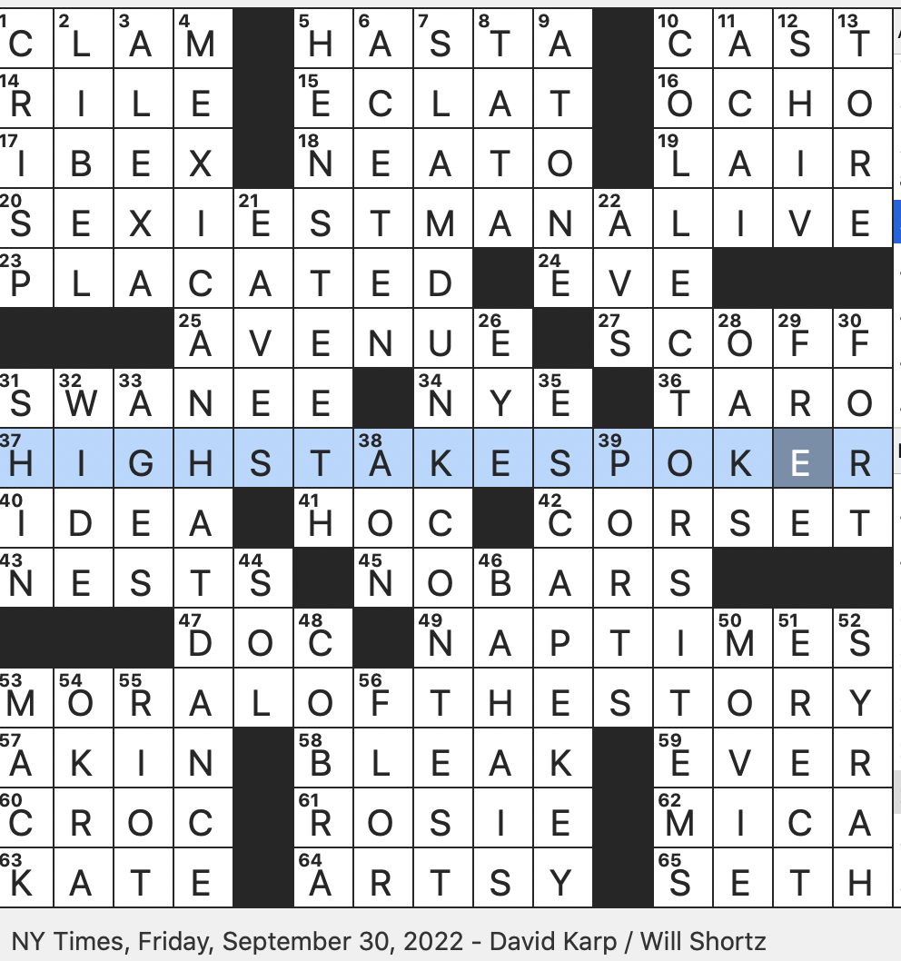 Rex Parker Does the NYT Crossword Puzzle: Robot maid on the Jetsons / FRI  9-30-22 / Stretches for the rest of us / Hawaiian crop threatened by the  apple snail / Something